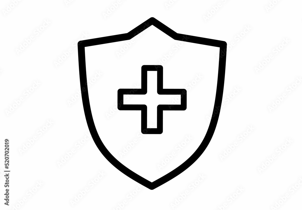 healt protect icon isolated on white background healt protect icon isolated on white background