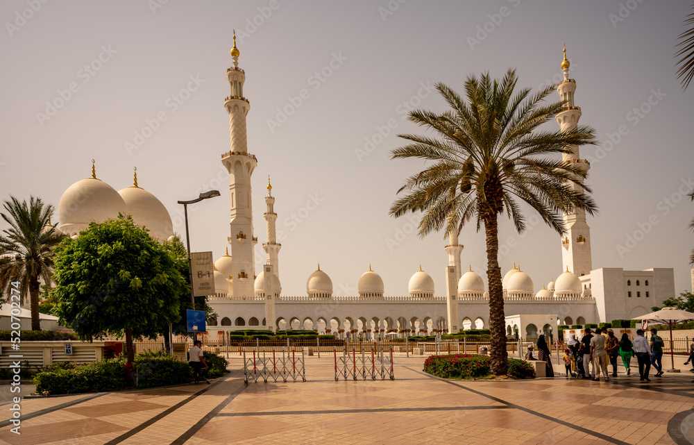 A Beautiful view of the King Zayed Masjid in UAE