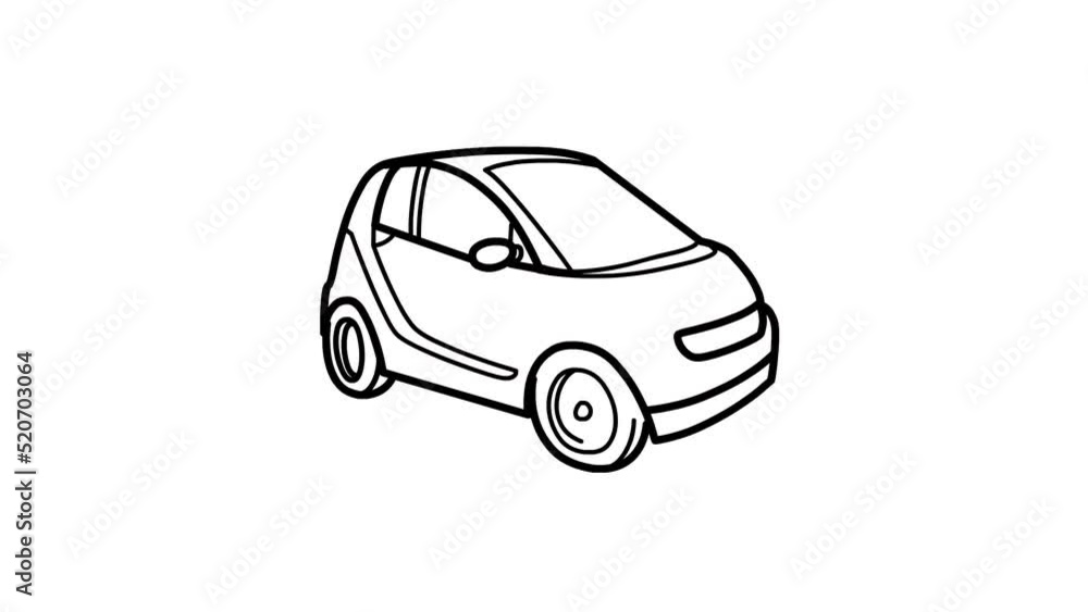Car Sketch and 2d animated, transportation Car Sketch and 2d animated, transportation