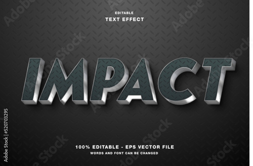 Impact 3D Editable Text Effect