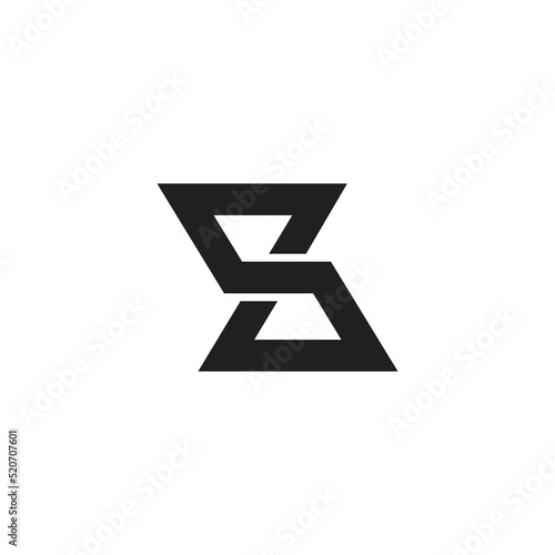 letter s simple infinity monoline logo vector