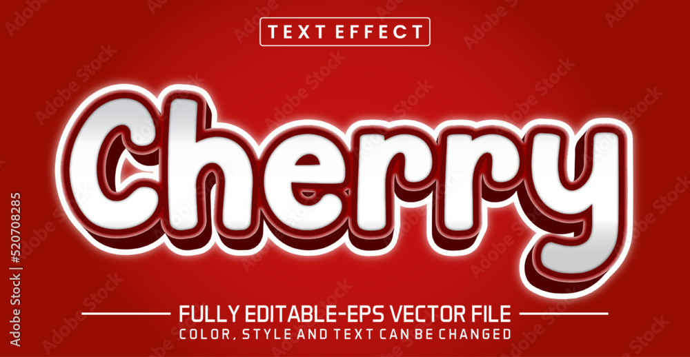 Editable text effects- Cherry text effects