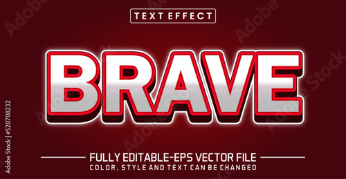 Editable text effects- Brave text effects