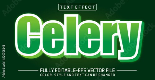 Editable text effects- Celery text effects
