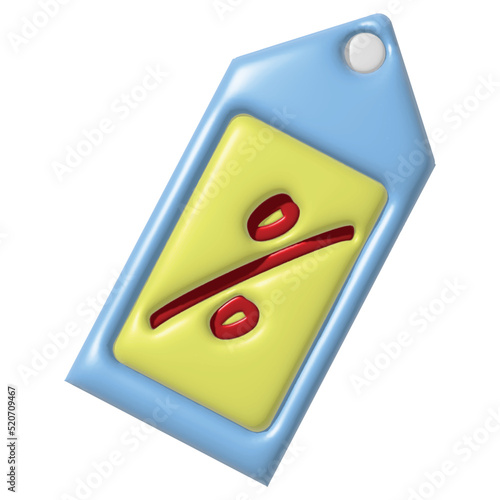 Wallpaper Mural 3d render discount tag icon illustration Torontodigital.ca