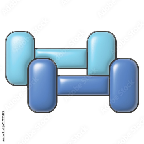 Wallpaper Mural 3d illustration simple object sport dumbell Torontodigital.ca