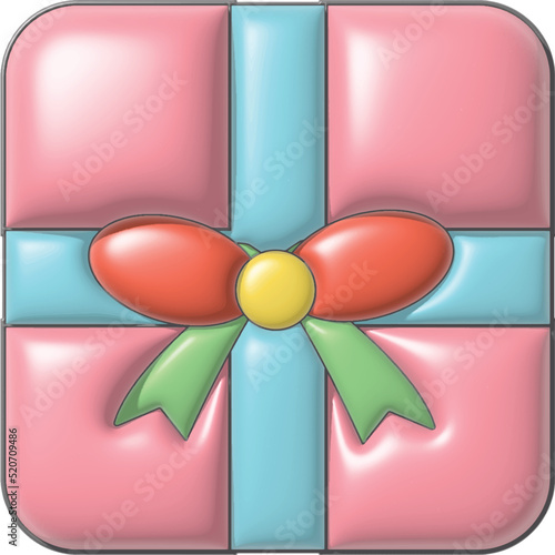 Wallpaper Mural 3d red gift boxe with pink pastel ribbon bow Torontodigital.ca