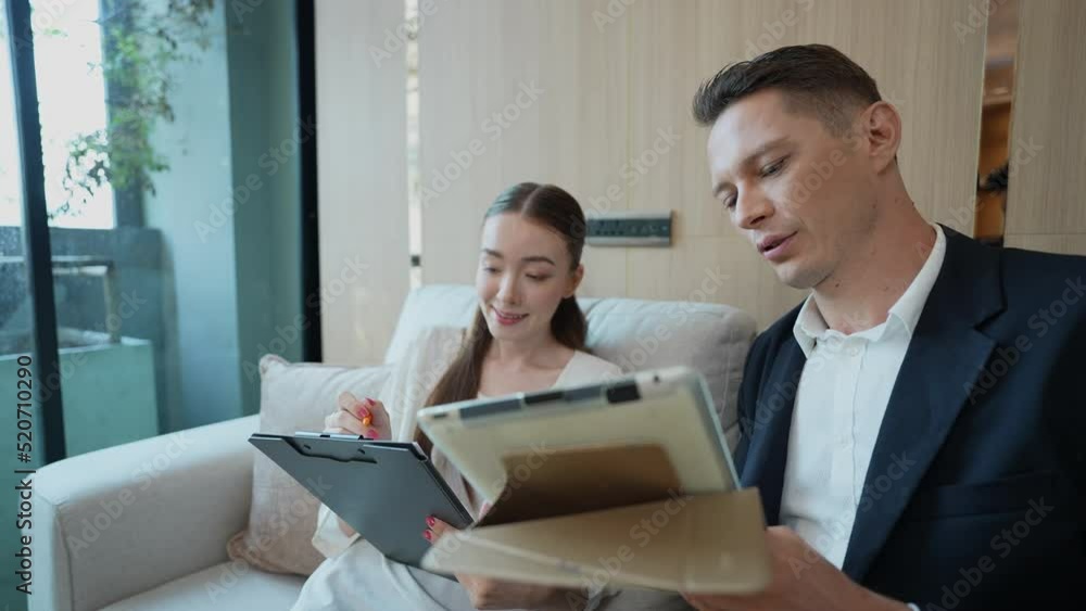 Business concept of 4k Resolution. The manager is meeting with the secretary in the room. Planning and Ordering. Business concept of 4k Resolution. The manager is meeting with the secretary in the room. Planning and Ordering.
