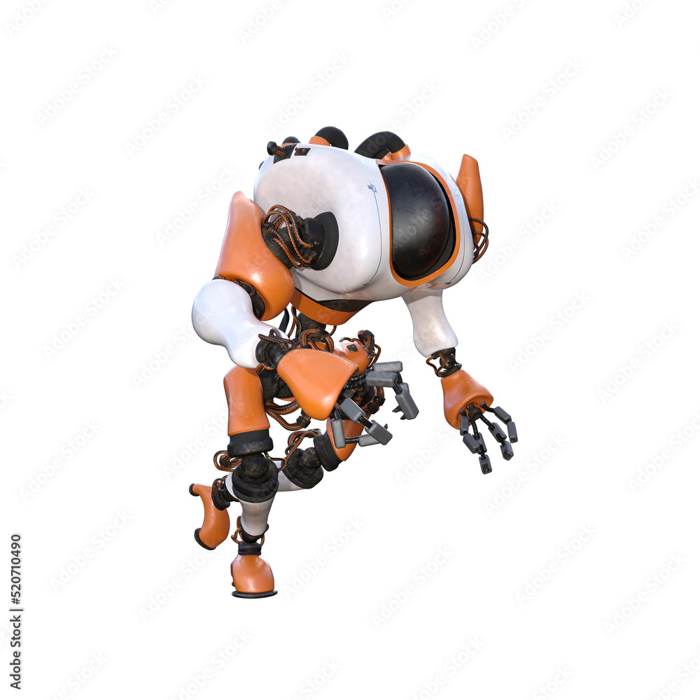 Cartoon character roboter isolated on white background. Character for collages, Clipart, photobashing. 3d rendering illustration. Cartoon character roboter isolated on white background. Character for collages, Clipart, photobashing. 3d rendering illustration.