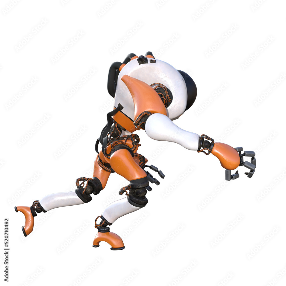 Cartoon character roboter isolated on white background. Character for collages, Clipart, photobashing. 3d rendering illustration. Cartoon character roboter isolated on white background. Character for collages, Clipart, photobashing. 3d rendering illustration.