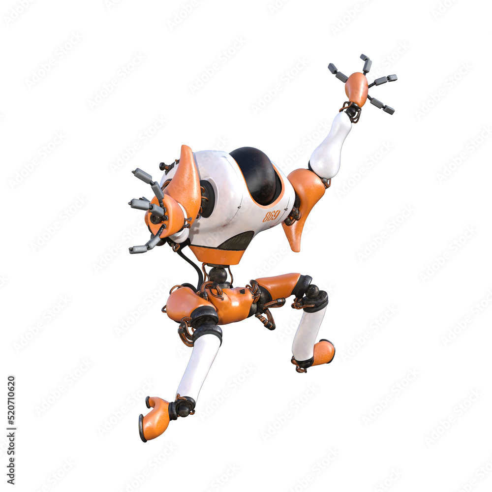 Cartoon character roboter isolated on white background. Character for collages, Clipart, photobashing. 3d rendering illustration. Cartoon character roboter isolated on white background. Character for collages, Clipart, photobashing. 3d rendering illustration.