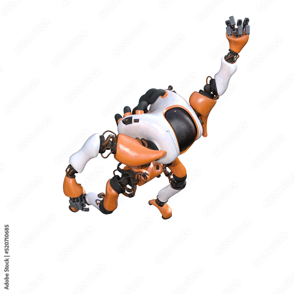 Cartoon character roboter isolated on white background. Character for collages, Clipart, photobashing. 3d rendering illustration. Cartoon character roboter isolated on white background. Character for collages, Clipart, photobashing. 3d rendering illustration.