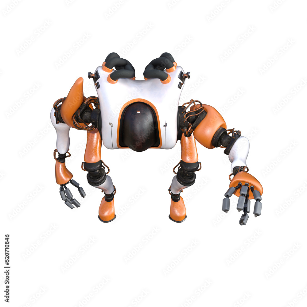 Cartoon character roboter isolated on white background. Character for collages, Clipart, photobashing. 3d rendering illustration. Cartoon character roboter isolated on white background. Character for collages, Clipart, photobashing. 3d rendering illustration.