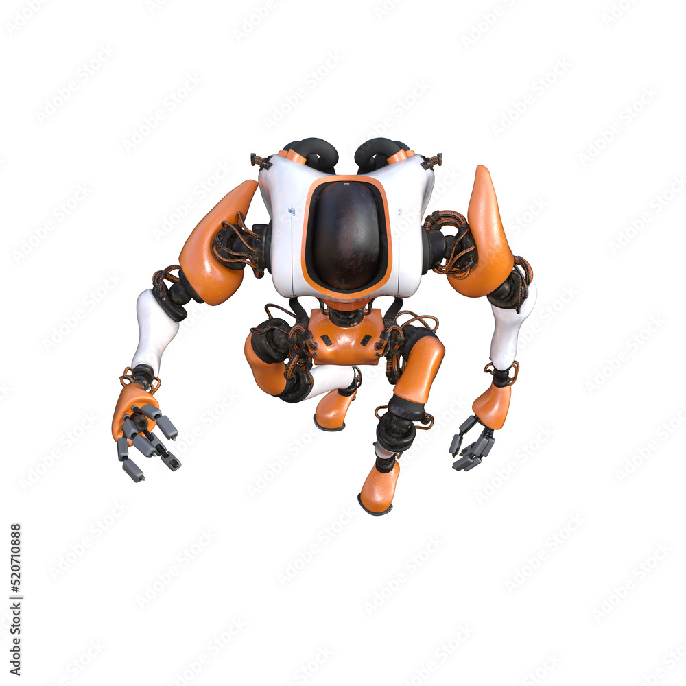 Cartoon character roboter isolated on white background. Character for collages, Clipart, photobashing. 3d rendering illustration. Cartoon character roboter isolated on white background. Character for collages, Clipart, photobashing. 3d rendering illustration.
