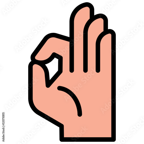 mudra filled outline icon