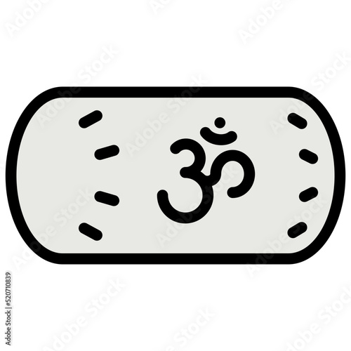 yoga bolster filled outline icon