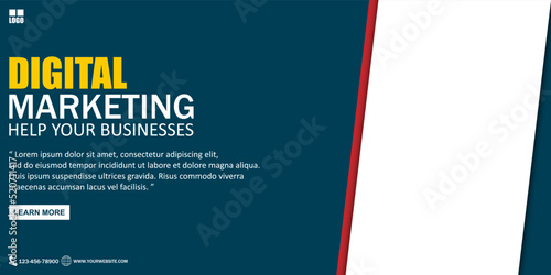 Business concept banner template, Business Marketing Solution.