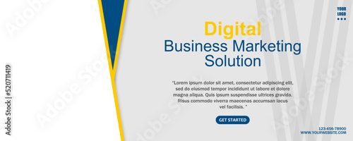 Business concept banner template, Business Marketing Solution.