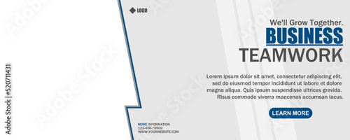Business concept banner template, Business Teamwork corporate.