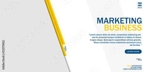Business concept banner template, Business Teamwork corporate.