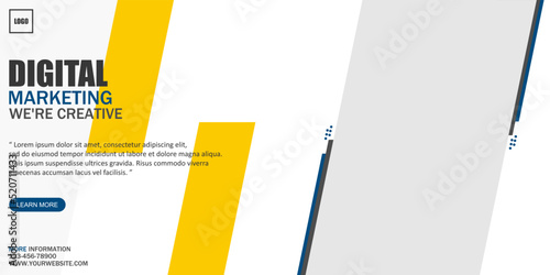 Business concept banner template, Business Teamwork corporate.