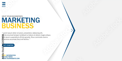Business concept banner template, Business Teamwork corporate.