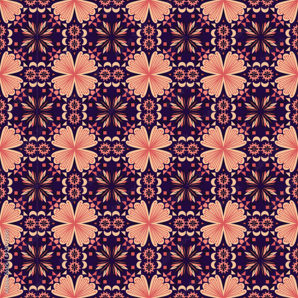 Seamless Background Retro Garden Nature Aboriginal Floral Damask Traditional Pattern Art Seamless Background Retro Garden Nature Aboriginal Floral Damask Traditional Pattern Art
