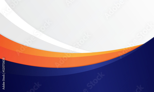 White background with blue and orange colorful abstract design