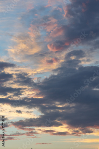 Dramatic pink and blue cloudscape over Burbank California