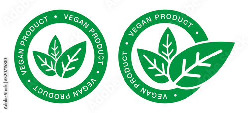 100% vegan stamp icon vector logo. Vector illustration