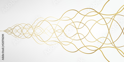 重ねた波線で描いたエレガントな模様