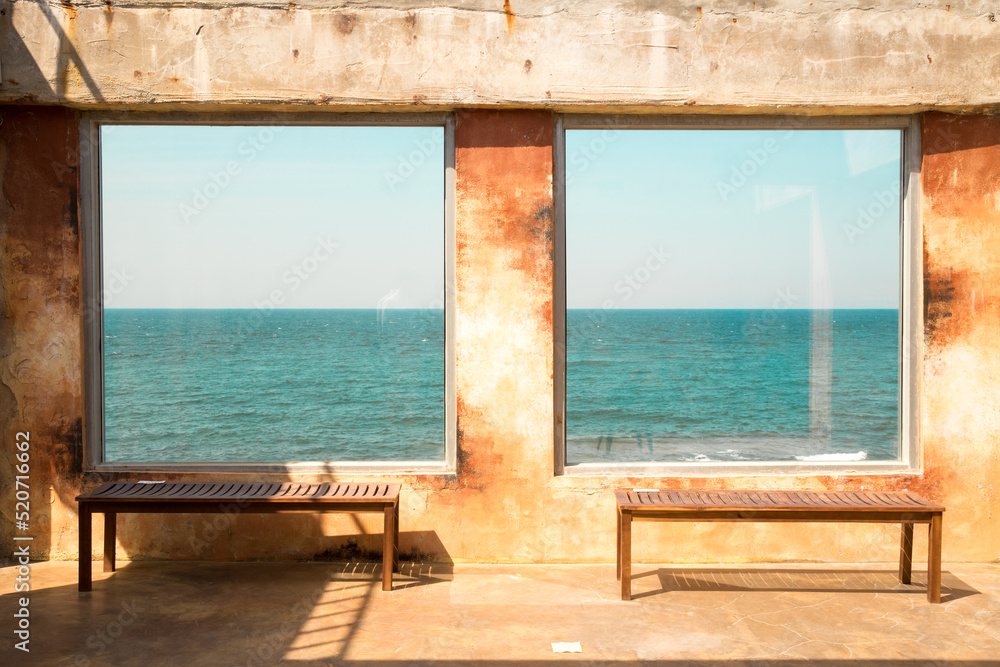 a beautiful view of the sea from the window a beautiful view of the sea from the window