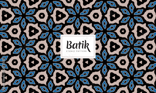 Ethnic seamless art of batik vector indonesian pattern fashion seamless
