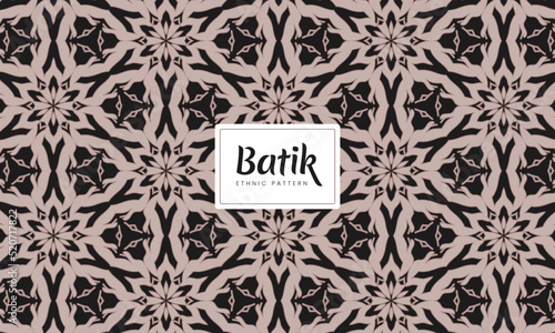 Ethnic batik vector indonesian pattern fashion seamless vintage textile abstract culture art