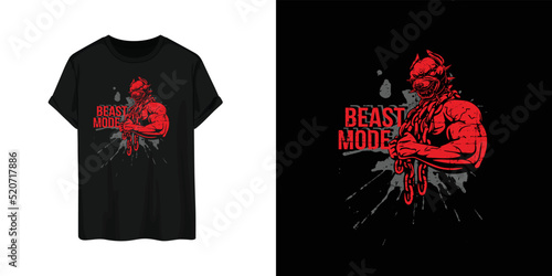 Workout T-shirt design vector for men