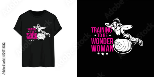 Workout T-shirt design vector for women