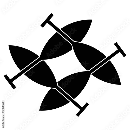 家紋です。櫂井桁といいます。