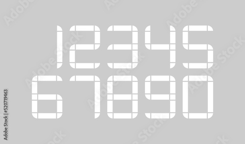 Numbers set vector, modern design.