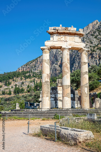 Delphi Greece. Delfi Archaeological Site, Ancient Greek ruins