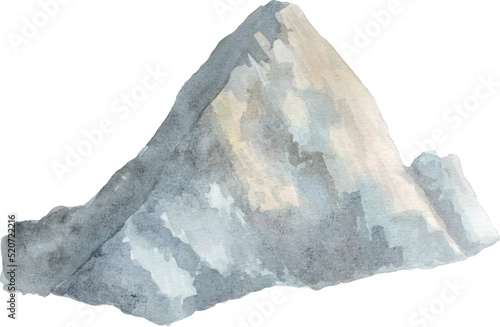 Vector of Mountain inspired from Mount Everest, watercolor traditional painting