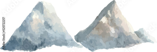 Vector of Mountain inspired from Mount Everest, watercolor traditional painting