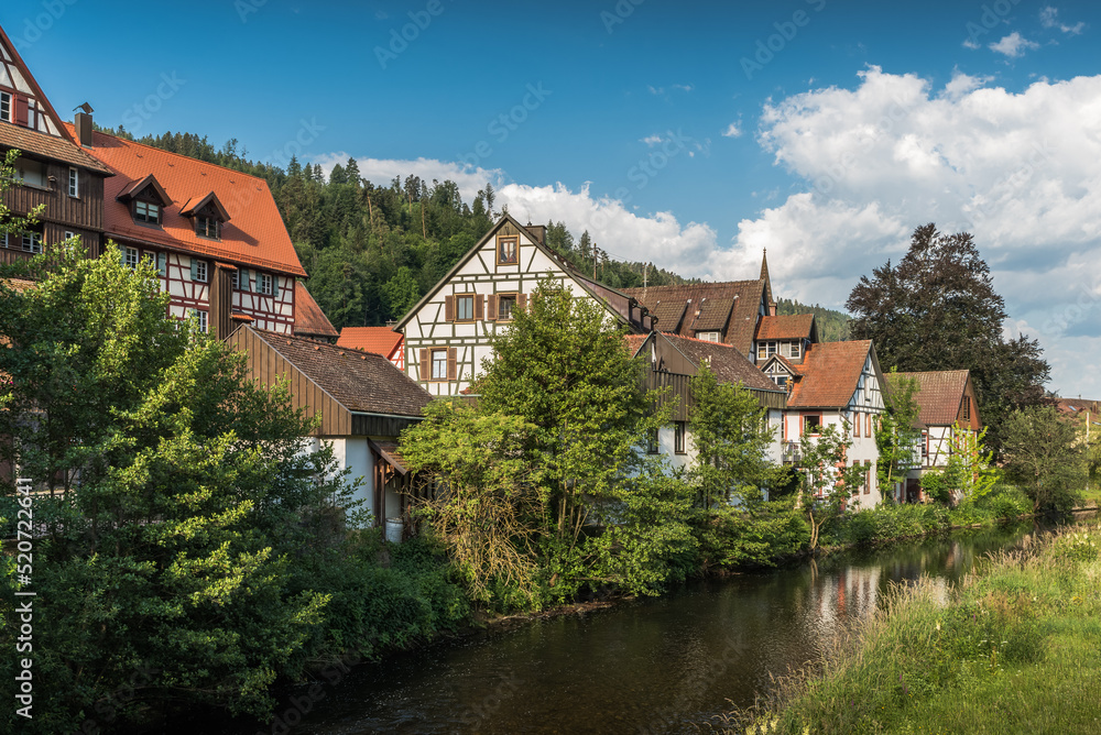 Half-timbered houses in Schiltach in Black Forest, Kinzigtal, Baden-Württemberg, Germany