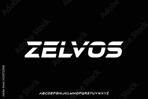 Modern futuristic display font vector