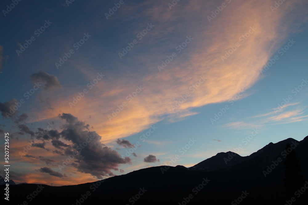 Sunset In The Sky, Jasper National Park, Alberta