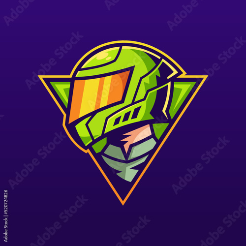 Motorcycle Helmet Racing Logo Design