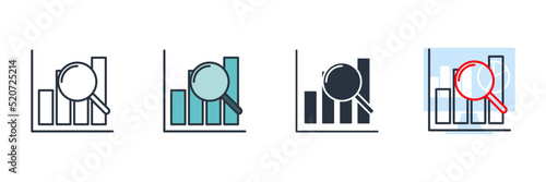 analytics icon logo vector illustration. Data Analysis symbol template for graphic and web design collection