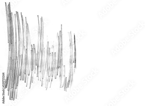 Texture of pencil strokes, isolated on white background