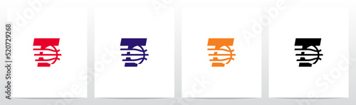 Basketball Go Fast Letter Logo Design T