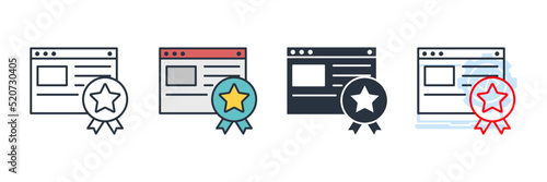 page rank icon logo vector illustration. SEO Services symbol template for graphic and web design collection