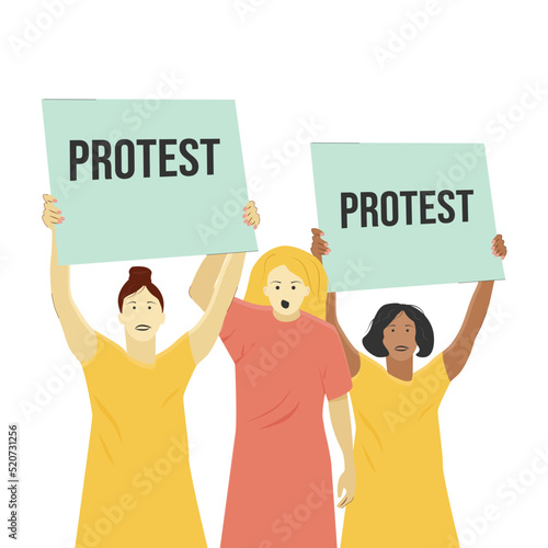 three women of different nationalities are defending their rights